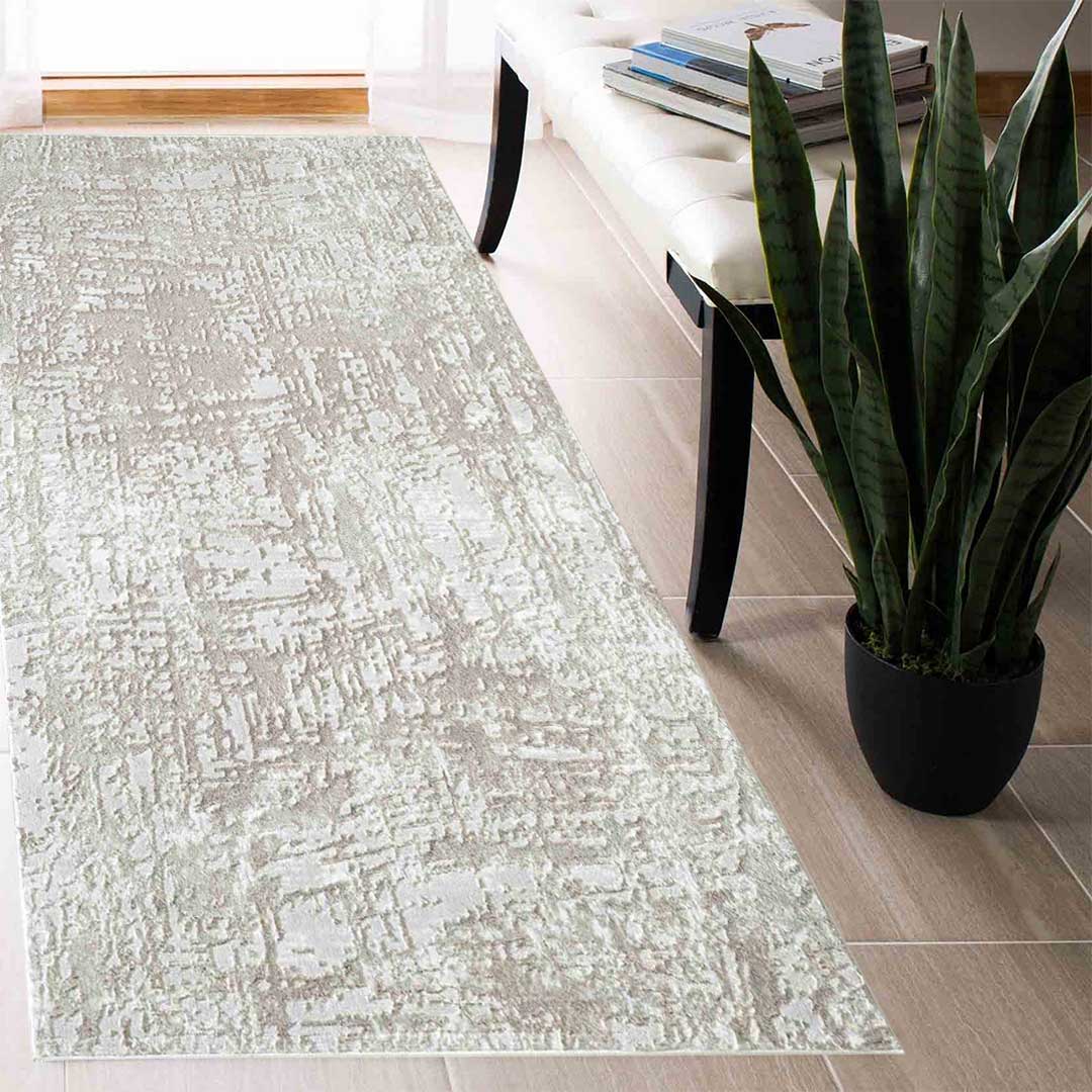 Abaseen Serenity Rugs Hallway Runners - Large Gold
