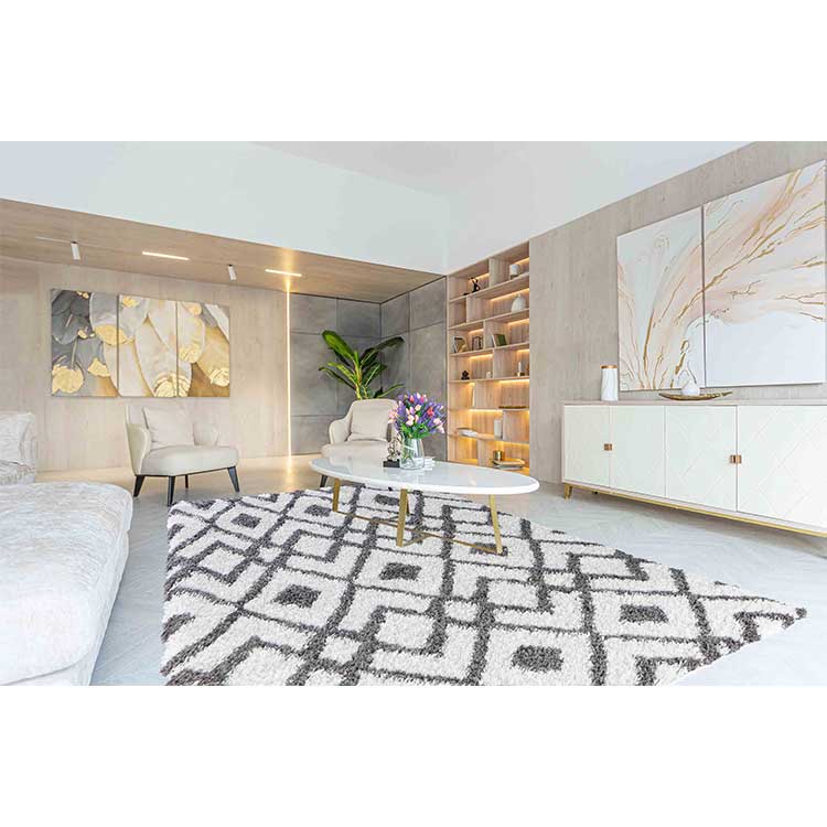 Abaseen Marrakesh Shaggy Modern Rugs UK 2451