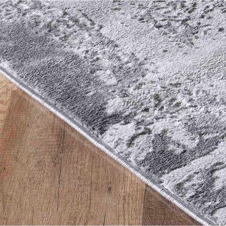 Abaseen Serenity Rugs - Luxury Silver Main Corner