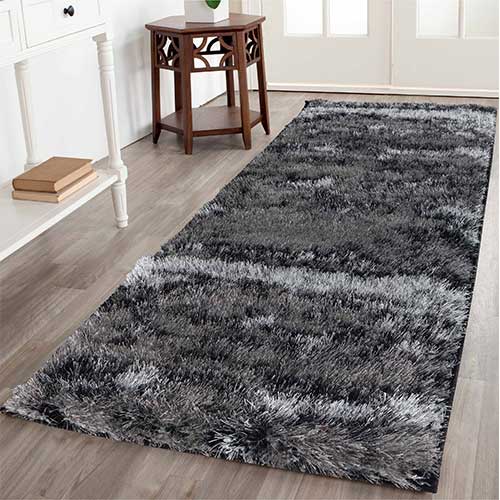 light grey rug runner