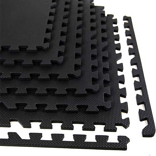 Abaseen Interlocking Foam Mats For Gym Exercise - ( 60x60cm) Black