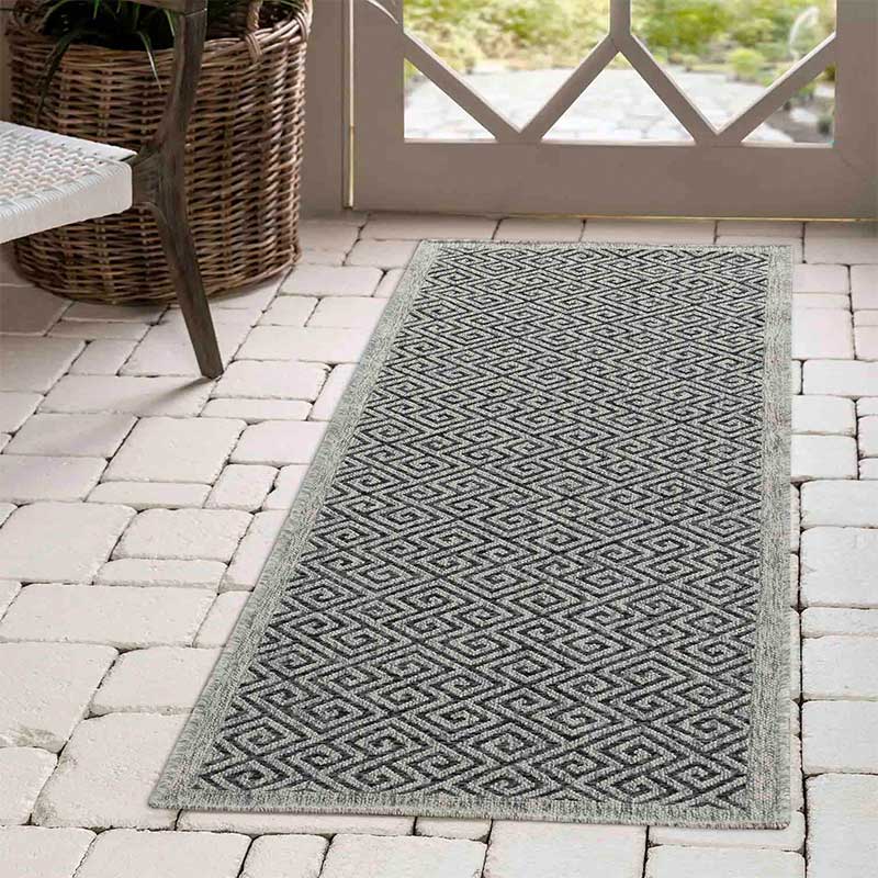 Abaseen Harper Greek Key - Indoor / Outdoor Rugs Runner