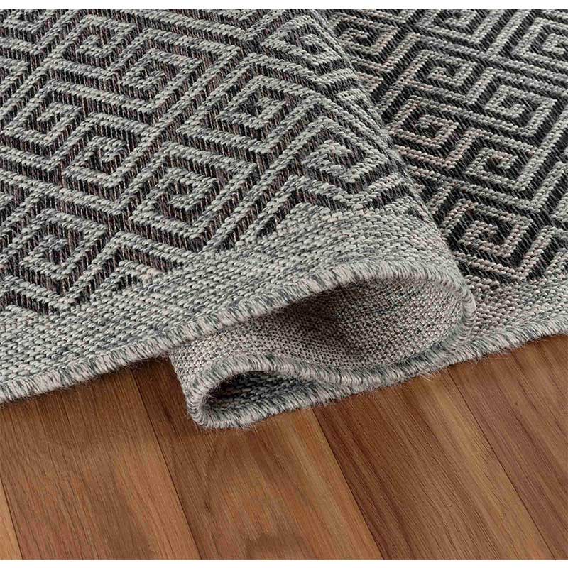 Abaseen Harper Greek Key - Indoor / Outdoor Rugs Grey Zoom