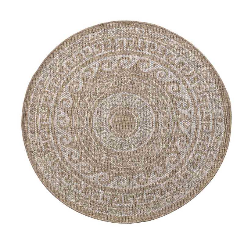 Glovelsupplies Harper Greek Circle Rugs- 120cm Indoor / Outdoor