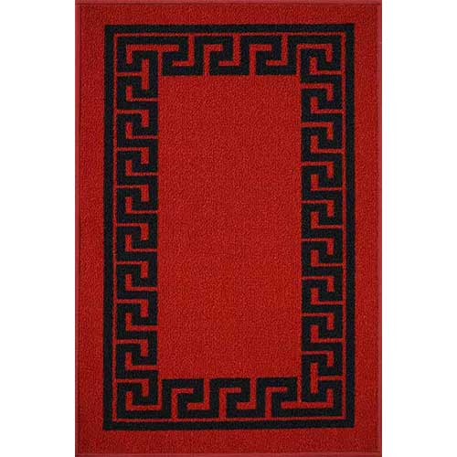 Havana Red Indoor Dirt Trapper Mat – Nonslip Machine Washable Gel Backed Abaseen