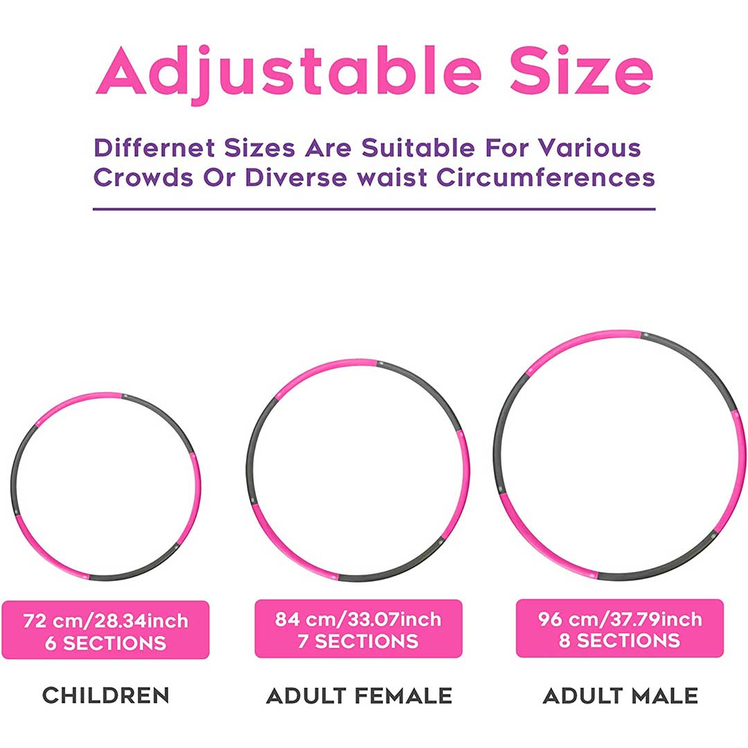 Abaseen Ajustable Hula Hoops style sizes