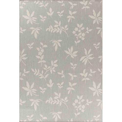 Abaseen Sky Flower Grey - Indoor / Outdoor Runner Rugs Portrait