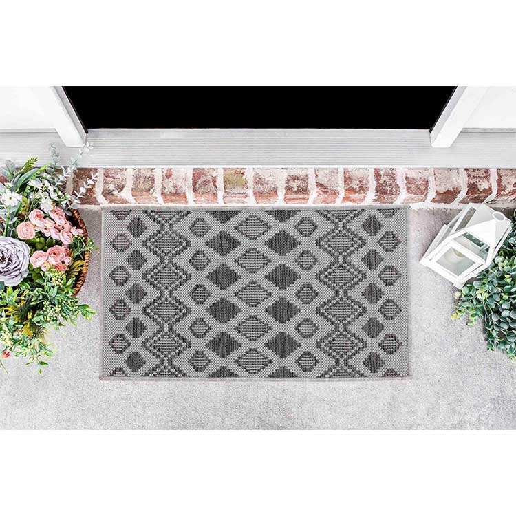 Glovelsupplies Sky Check Grey - Indoor / Outdoor Rugs