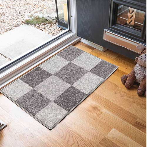 Havana Front Door Mat Indoor Grey Washable Non-Slip Gel Backed Kitchen Dirt Trappers Abaseen
