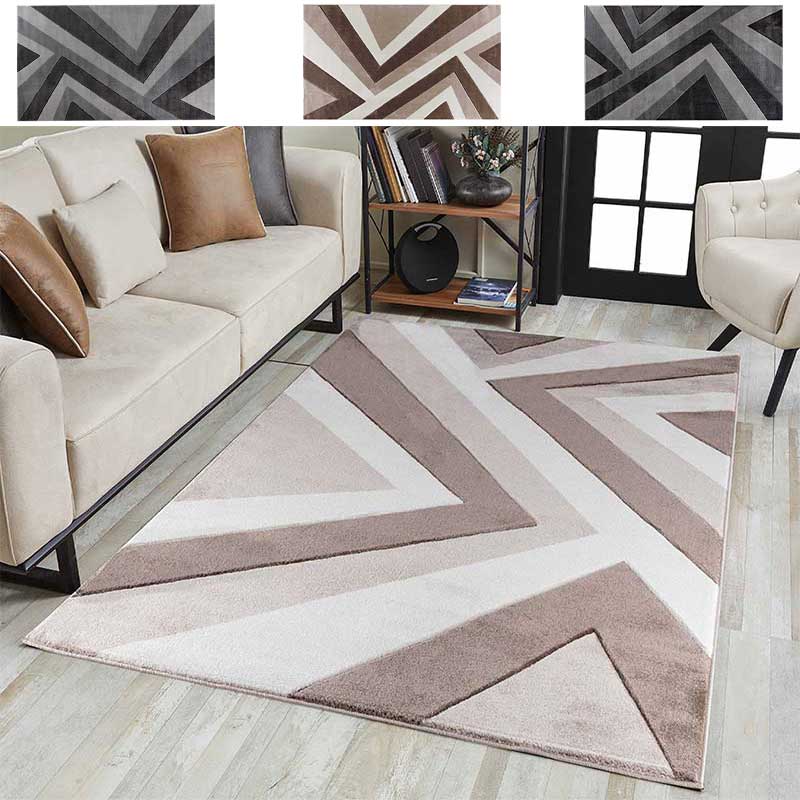 Abaseen Valencia Zig Zag Rugs main Beige