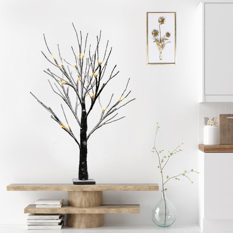 2FT Pre-Lit Snowy Twig Christmas Tree