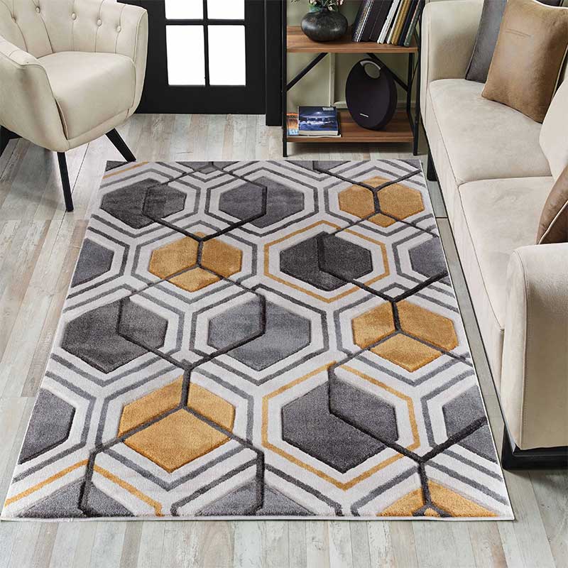 Abaseen Valencia Hexagon Rugs Living room 