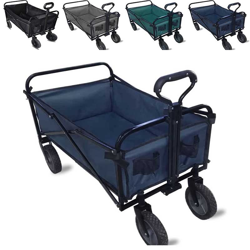 Main Navy Abaseen Portable Folding Garden Trolley - 4 Colors