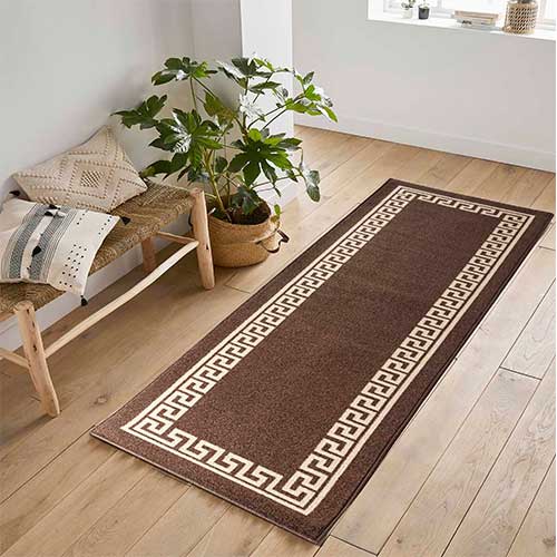 Havana Brown Indoor Kitchen Mats Gel Back Washable Abaseen