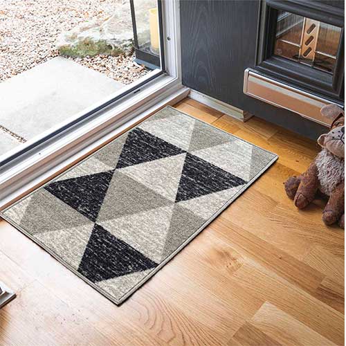 Havana Grey Doormat Indoor Washable Non-Slip Gel Back Bedside & Kitchen Mat Abaseen