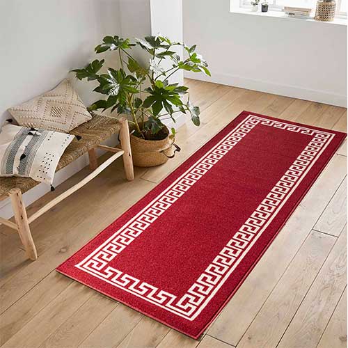 Havana Red Washable Door Mat Indoor Non-Slip Gel Backed Kitchen Dirt Trappers Abaseen