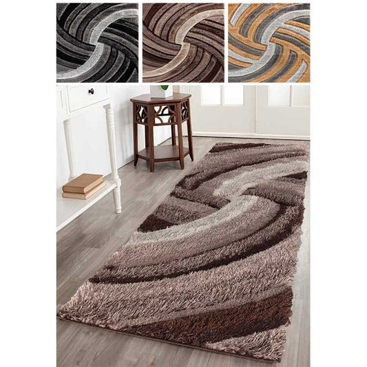 Abaseen California Swirl Washable Runner Rug