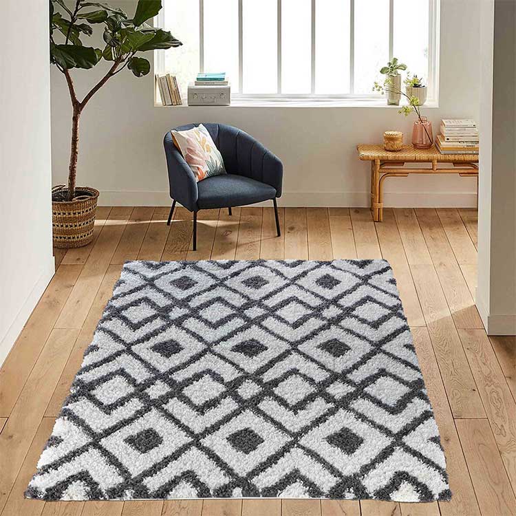 Abaseen Marrakesh Shaggy Modern Rugs UK 4215