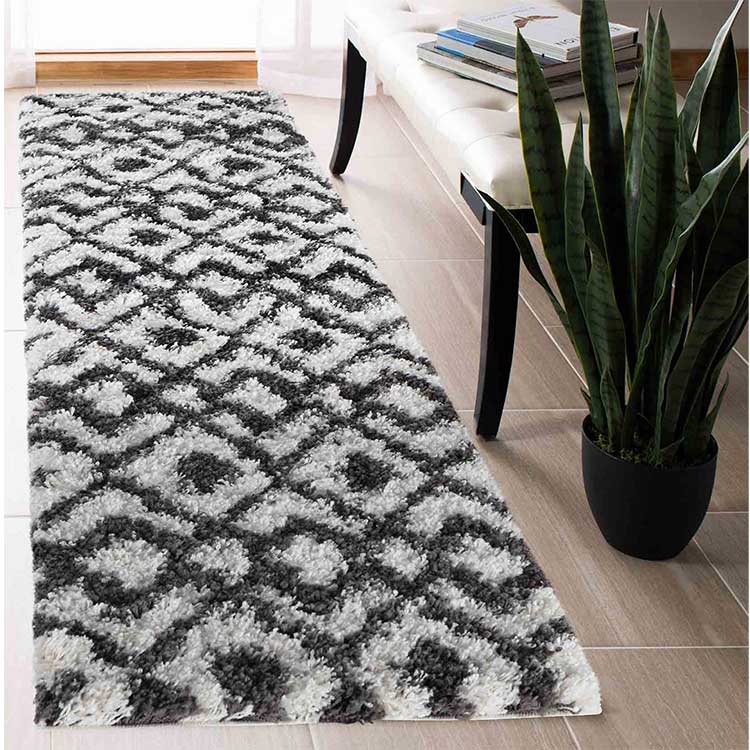 Abaseen Marrakesh Shaggy Modern Rugs UK 8421