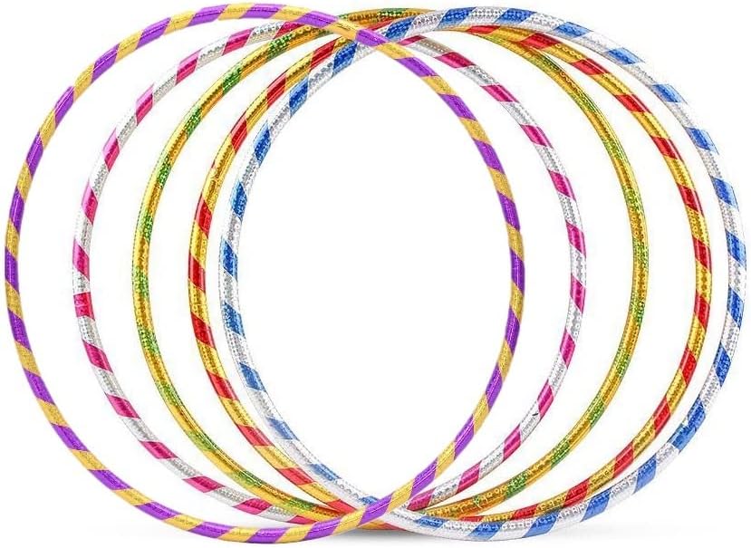 Abaseen Plastic Hula Hoops Glittered