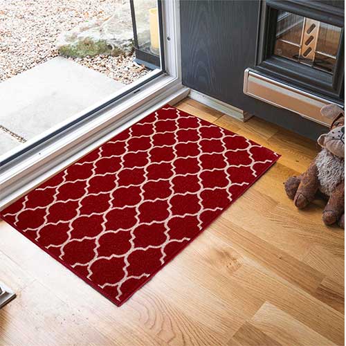 Abaseen Indoor Door Mat - Washable Red ( 5mm )