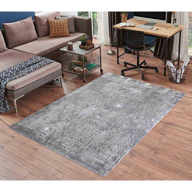 Abaseen Serenity Rugs - Luxury Silver Main 