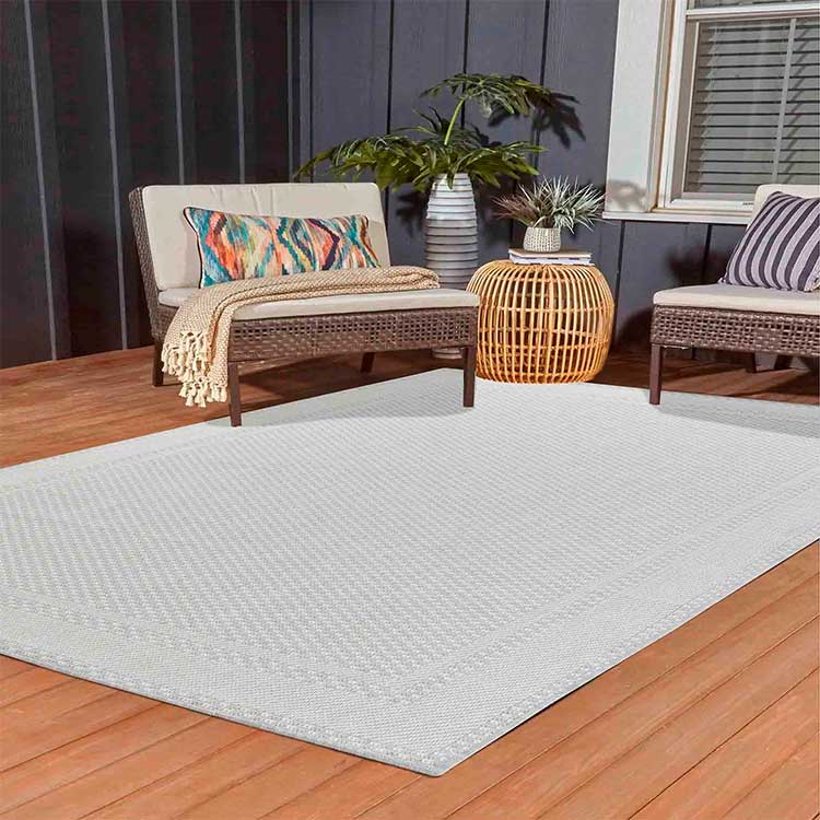 Abaseen Sky Jute Grey Bedroom Rugs