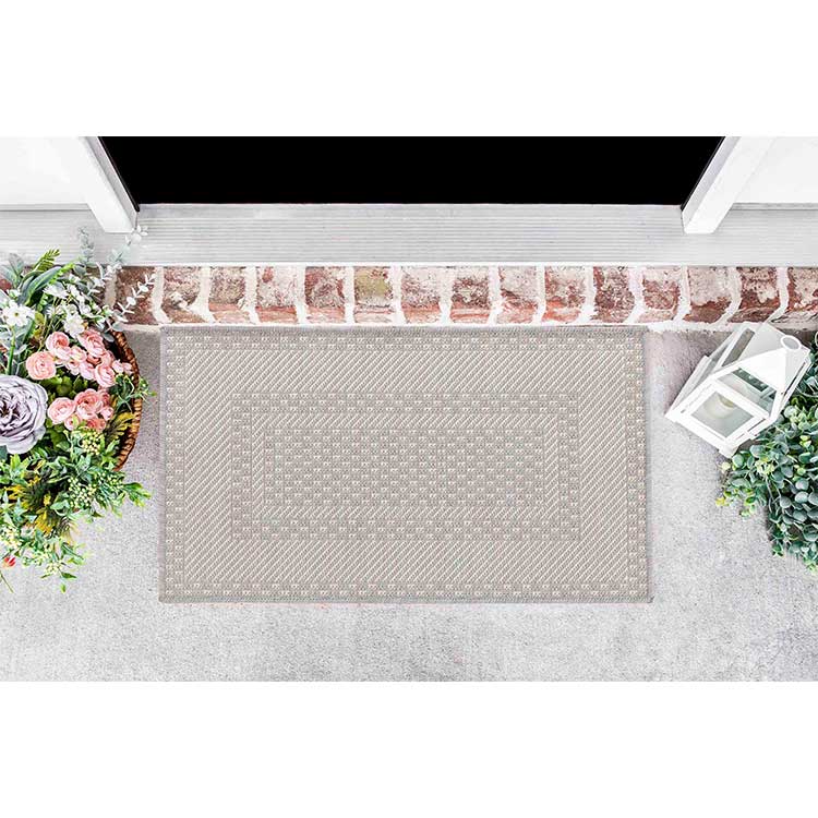 Abaseen Sky Jute Grey Bedroom Rugs