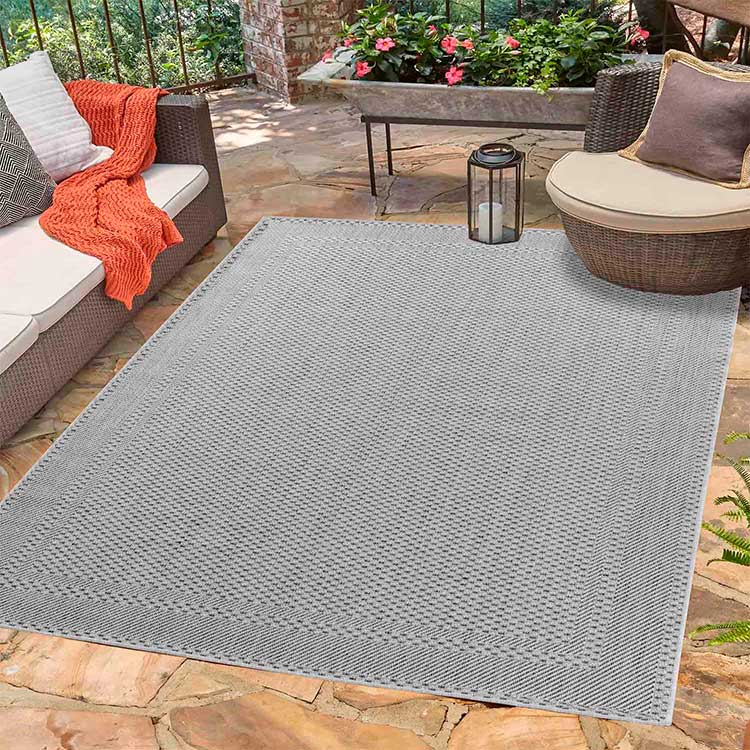 Abaseen Sky Jute Silver - Indoor / Outdoor Rugs