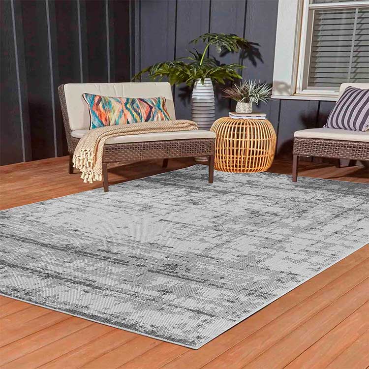 Abaseen Sky Washable Modern Grey Carpet Living Room