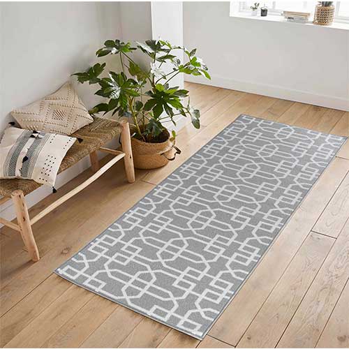 Abaseen Grey Door Mat Indoor Washable Bedside Mats Havana Siam (5mm)