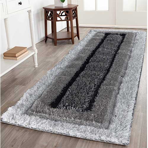 Abaseen California Bordered Rugs grey Main runner