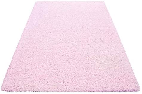 Abaseen Pink Fluffy Rugs Machine Washable Rugs UK