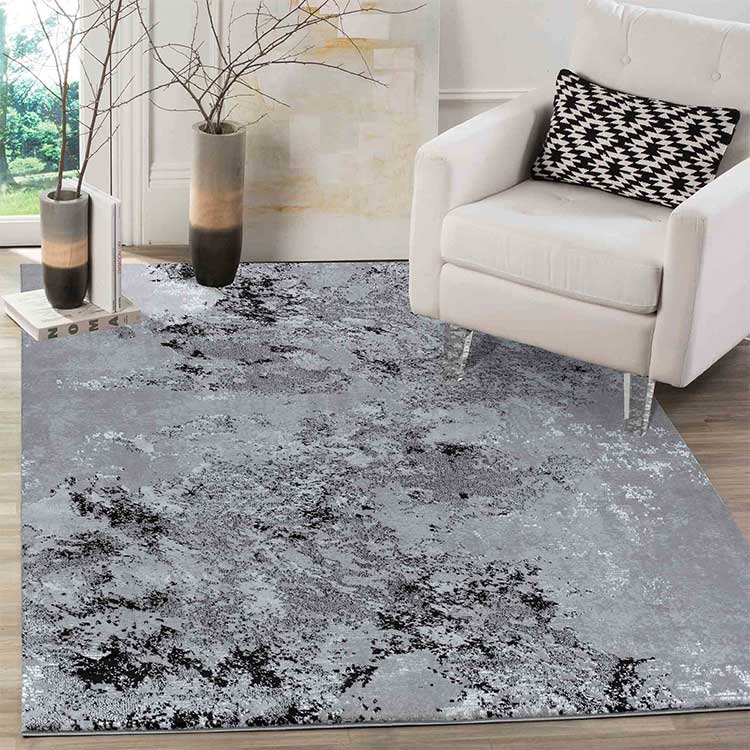 Abaseen Serenity Black And Grey Rugs For Living Room