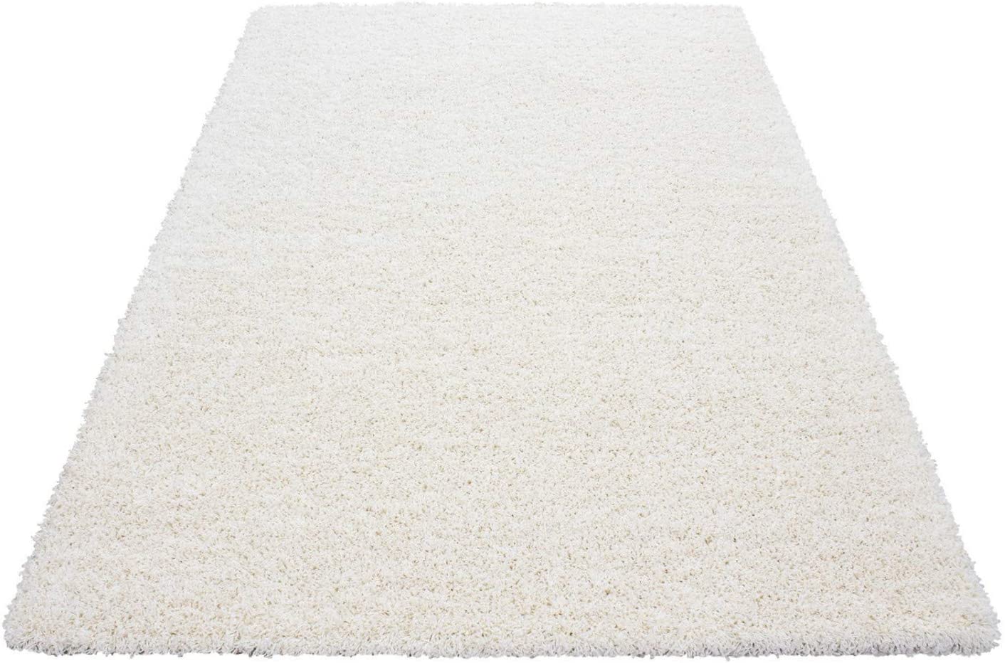 Abaseen Shaggy Rug Pure White Rugs Large Living Room Rugs