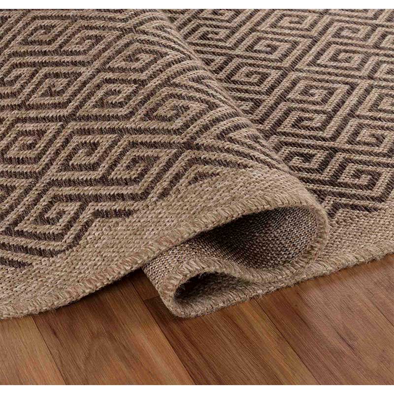 Abaseen Harper Greek Key - Indoor / Outdoor Rugs Tan Zoom 