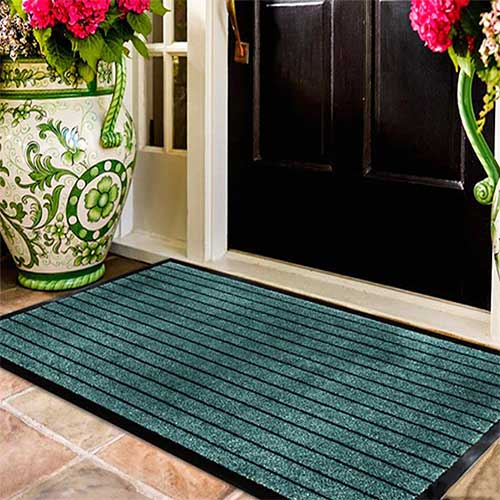 Abaseen Washable Green Door Mats Barrier Mats for Entrances Non Slip Door Mats-All Sizes