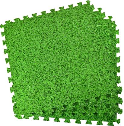 Eva Play Grass Effect Foam Mats - Green Puzzle Matting Abaseen 60x60cm