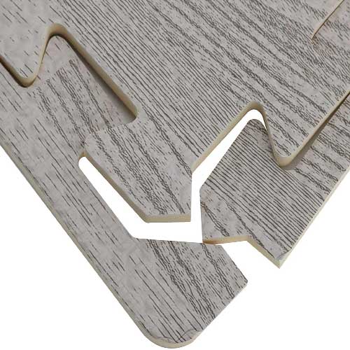 Eva Grey Interlocking Foam Mats Wood Effect - Floor Tiles Abaseen ( 60x60cm)