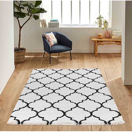 Marrakesh Large Washable Grey Rugs for Living Room Abaseen