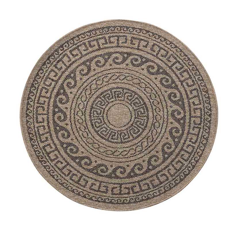 Glovelsupplies Harper Greek Circle Rugs- 120cm Indoor / Outdoor