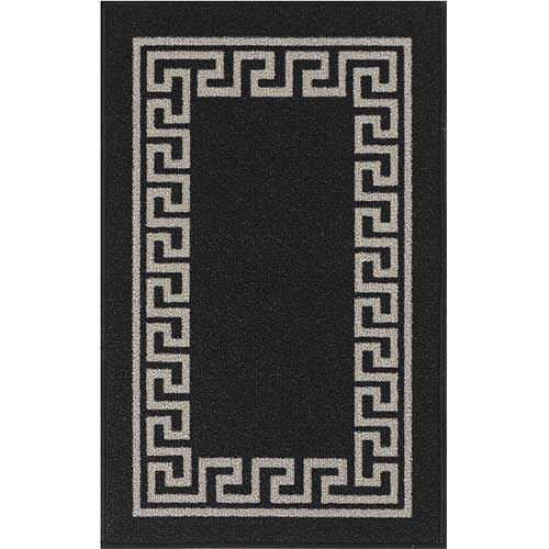 Havana Black Indoor Entrance Mats Washable Non-Slip Kitchen Dirt Trappers Abaseen