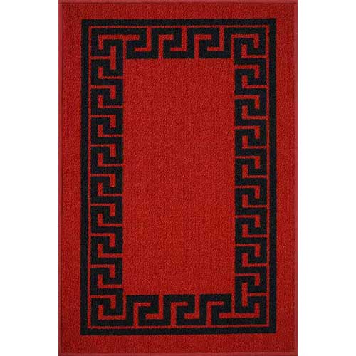 Havana Red Indoor Dirt Trapper Mat – Nonslip Machine Washable Gel Backed Abaseen