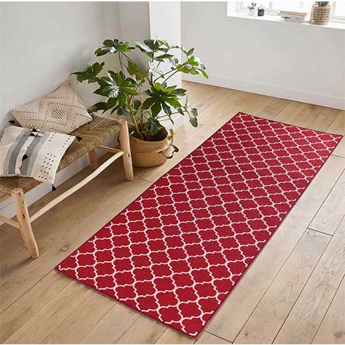 Abaseen Indoor Door Mat - Washable Red ( 5mm )