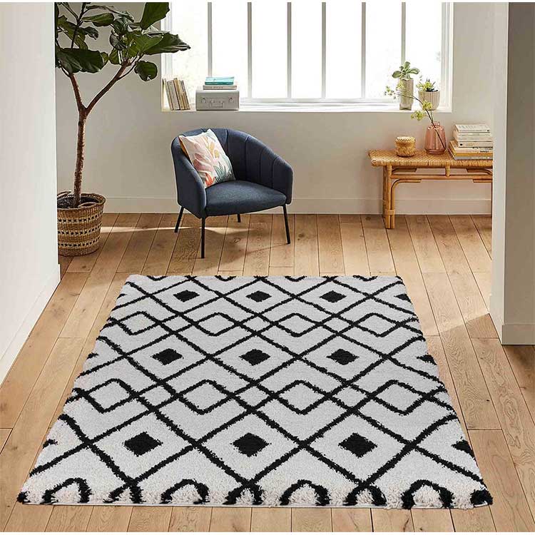 Abaseen Marrakesh Shaggy Modern Rugs UK 00