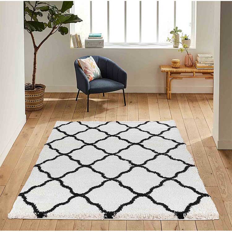 Abaseen Stylish Marrakesh Cream and Grey Rugs for Living Room