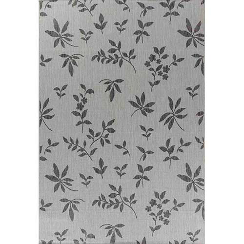 Abaseen Sky Flower Grey - Indoor / Outdoor Rugs Portrait