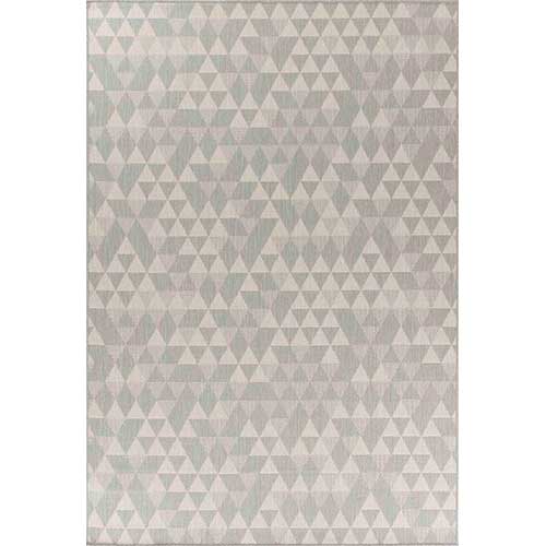 Abaseen Sky Triangle Grey Rugs - Indoor / Outdoor 3