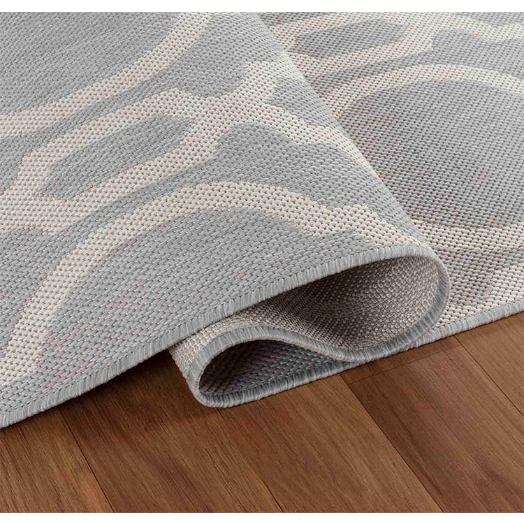 Abaseen Sky Trellis Grey Indoor / Outdoor Rugs Zoom Silver 