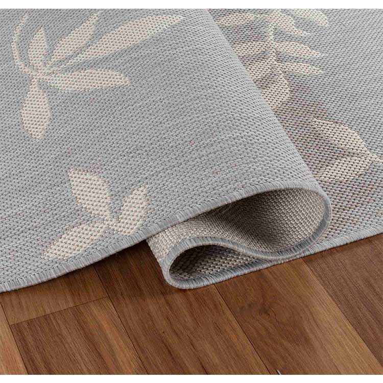 Abaseen Sky Flower Grey - Indoor / Outdoor Rugs Silver Zoom 